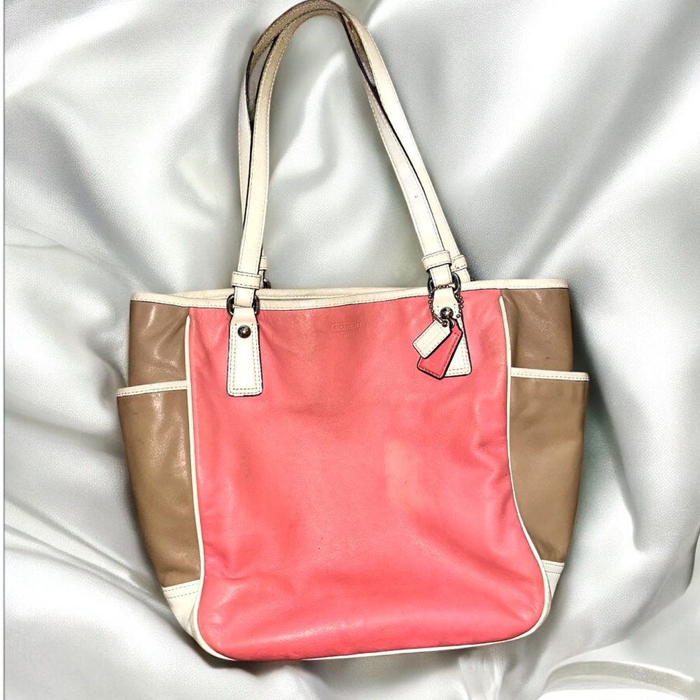 Vintage Coach Pink Leather Tote 👜